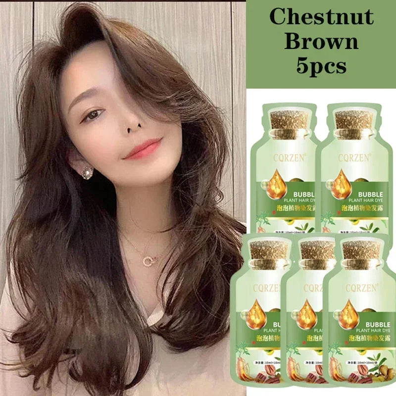 Hair Color Shampoo Cover Gray Hair 5 Minutes Change Hair Color Non-Irritating Hair Dye Shampoo DIY Fashion Hair Color Hair Care