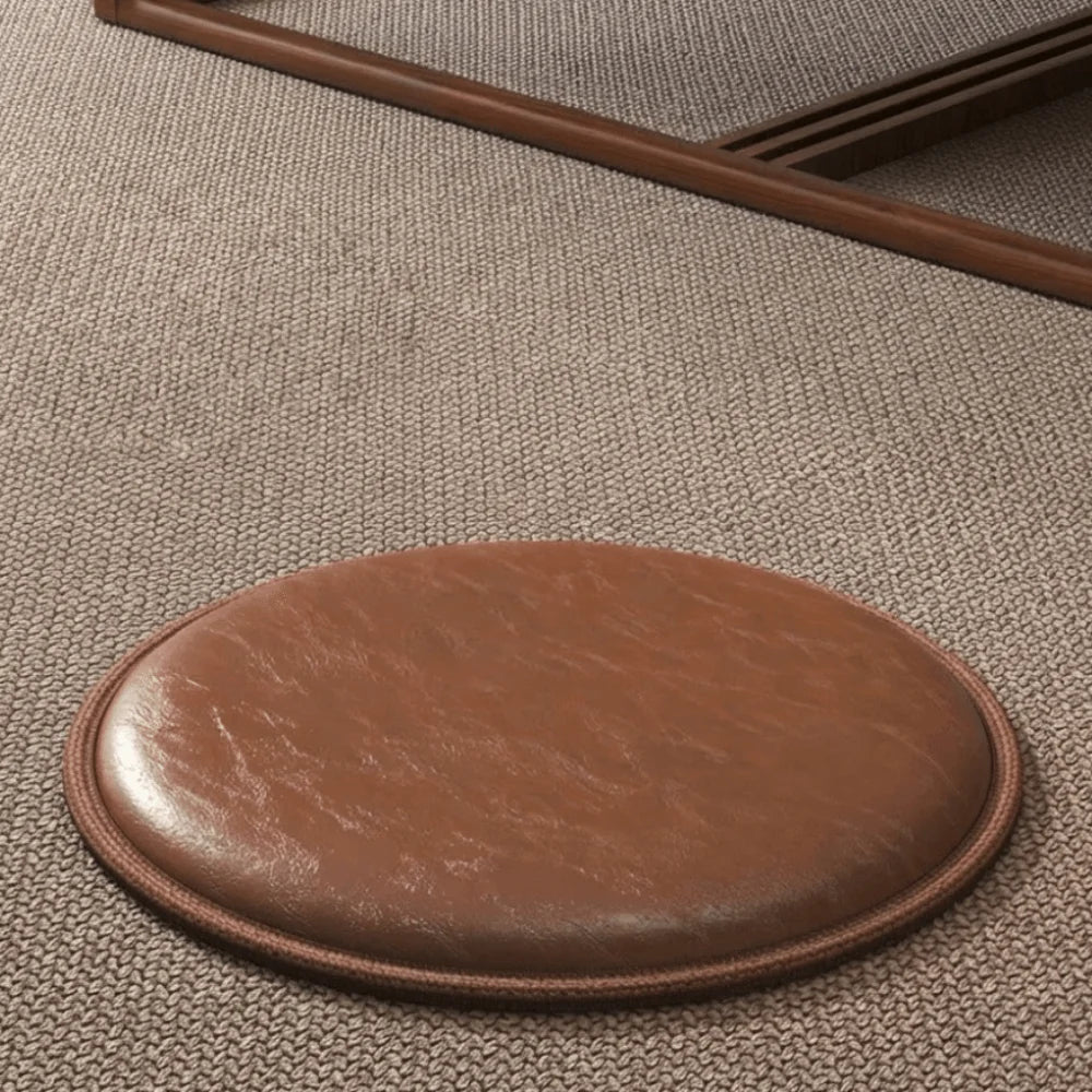 Zafu Thick Leather Cushion Non-Slip Soft Round Sitting Seat Pad Waterproof 35/40cm Dining Chair Pad Meditation