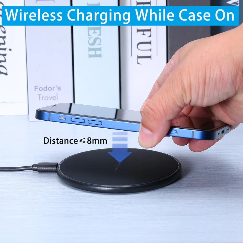 60W Fast Wireless Charging Dock - Qi Certified for iPhone and Samsung Tidesmit