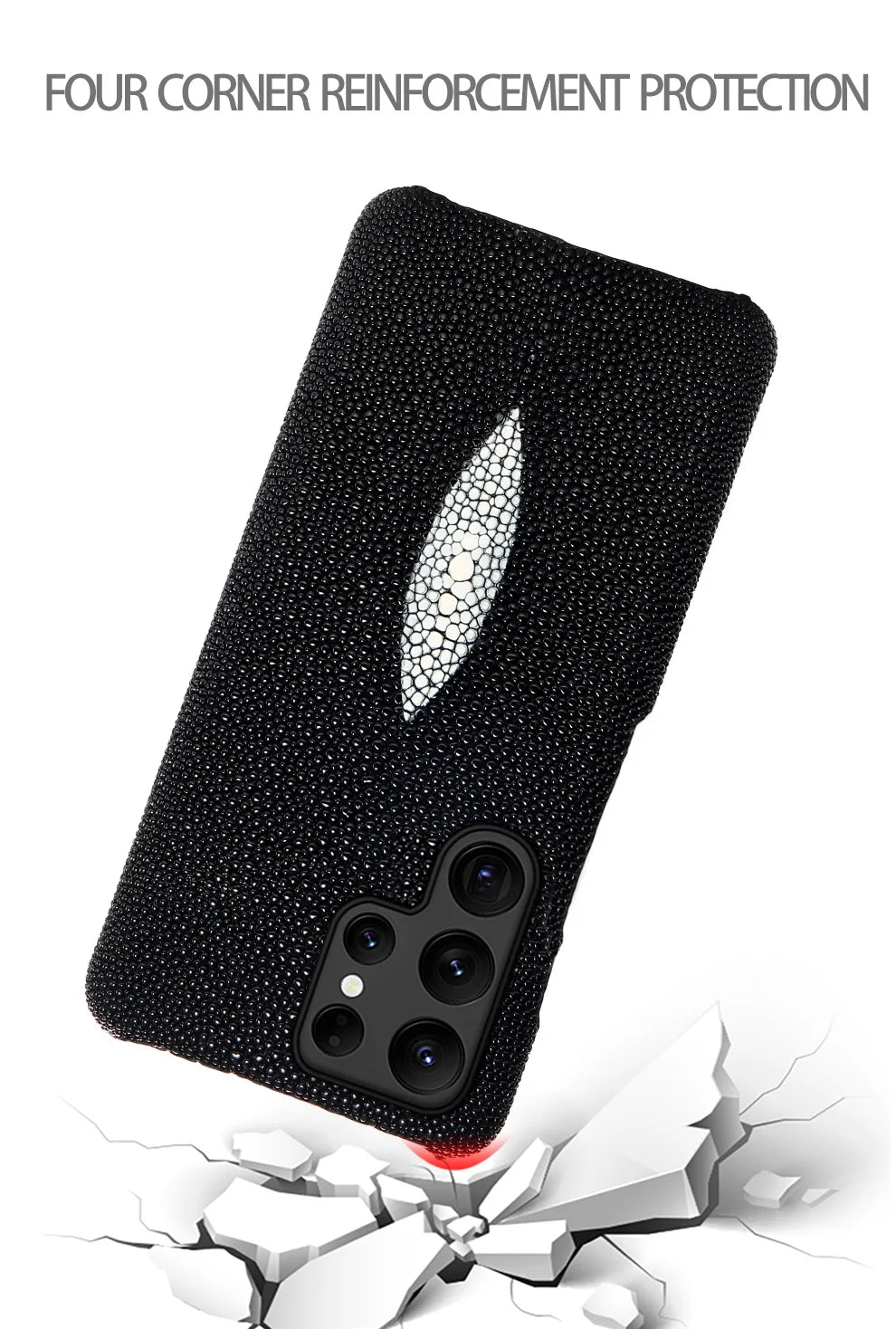Stingray Leather Phone Case for Galaxy S24 S23 Ultra | Slim Drop Protection Tidesmit