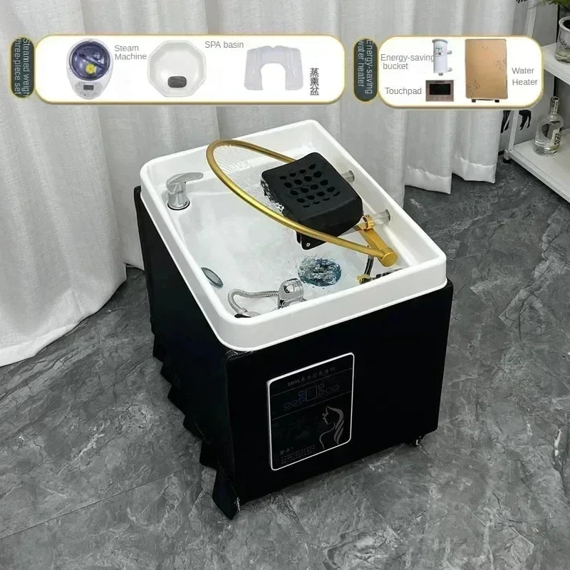 Portable Massage Chair with Shampoo Sink - Ergonomic Spa Station Massage Chairs SKU-1 Tidesmit