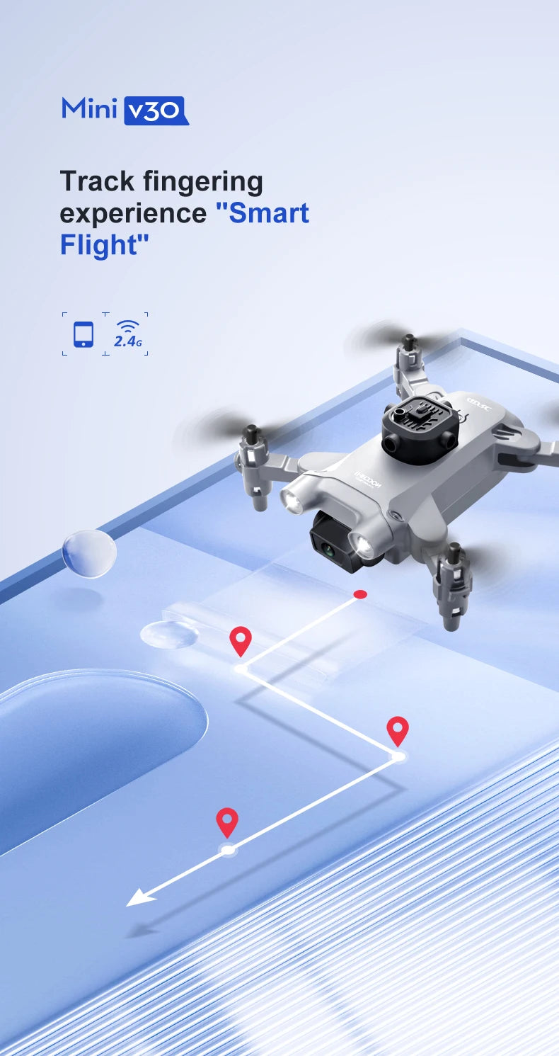 Mini 4K Camera Drone - Foldable WiFi Quadcopter with Obstacle Avoidance Tidesmit