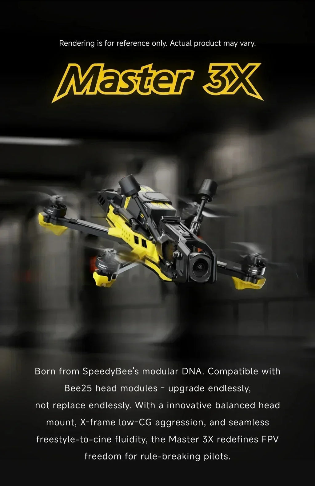 SpeedyBee Master 3X FPV Racing Drone, O4 Pro Digital Performance Tidesmit