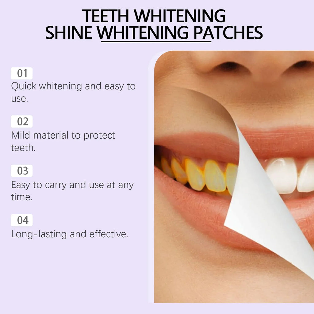Tidesmit teeth whitening strips for removing yellow stains and plaque for a brighter smile