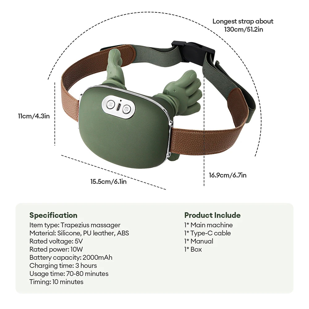 4D Neck and Shoulder Massager: Bionic Kneading Wireless Electric Massager Body Shaping Massage Equipment Tidesmit