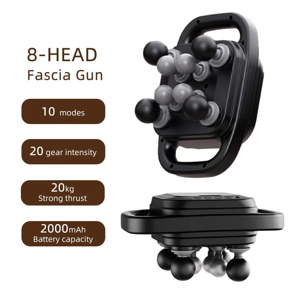 Deep Tissue Electric Massager - Professional Muscle Recovery Device Body Shaping Massage Equipment 8 head China Mainland