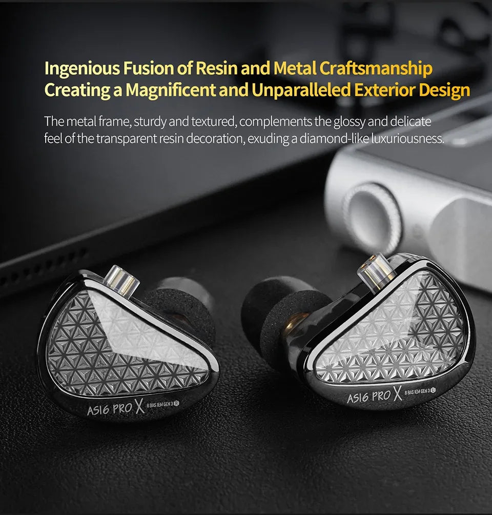 16BA In-Ear Monitors: Tidesmit HiFi Wired Earphones with Detachable Cable Tidesmit