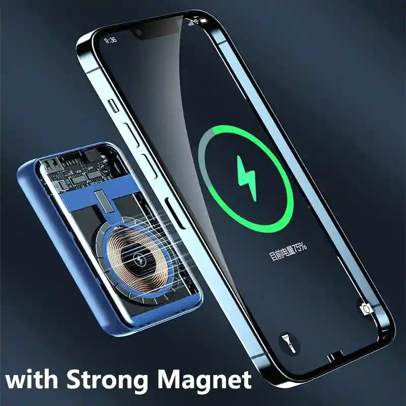 20000mAh Magnetic Portable Charger with PD Power Delivery & Built-in Cable Tidesmit