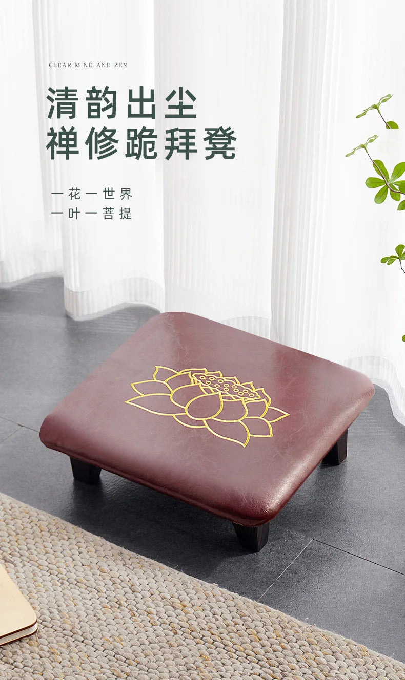 Solid Wood Stool Cushion Household Meditation Temple Kowtow Bay Window Futon Pad Lotus Seat Cushion