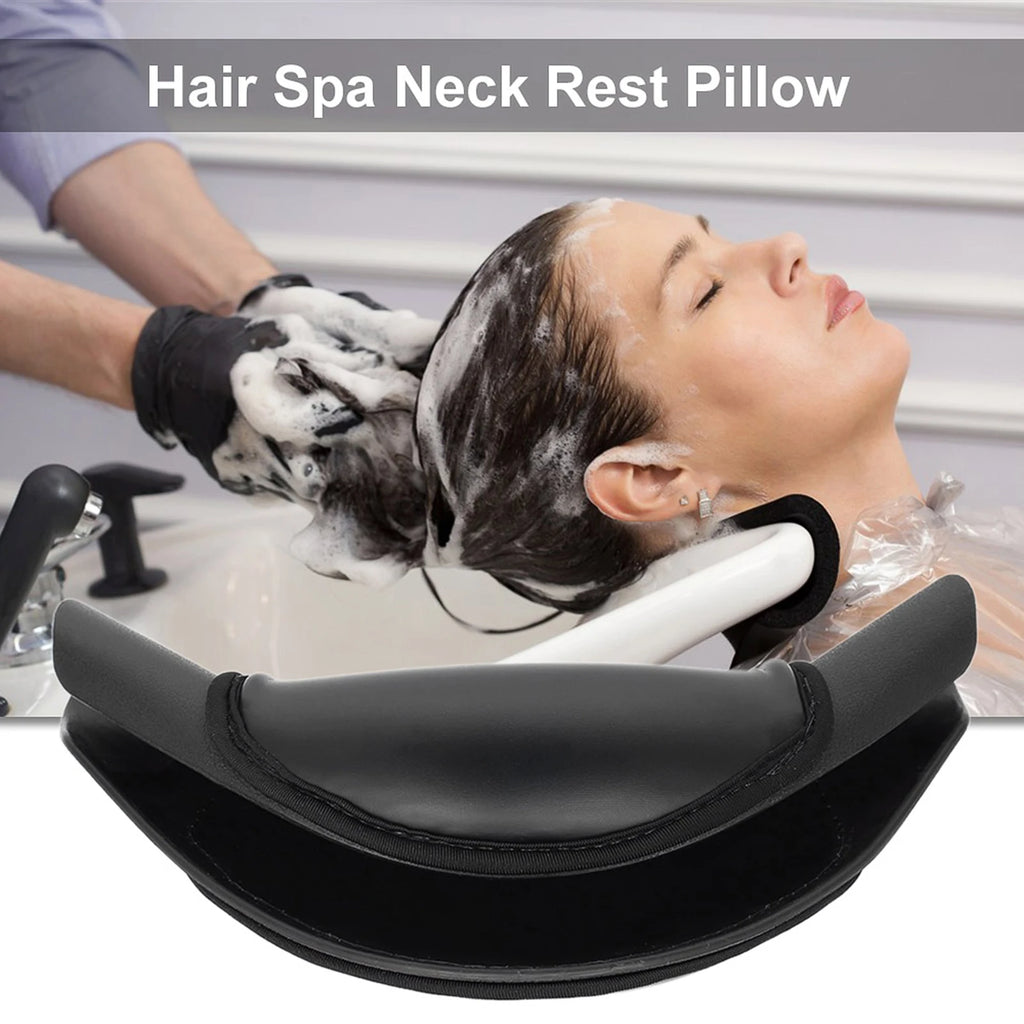 Shampoo Bowl Neck Pillow - Soft Gel Salon Sink Cushion in Black Massage Chairs Tidesmit