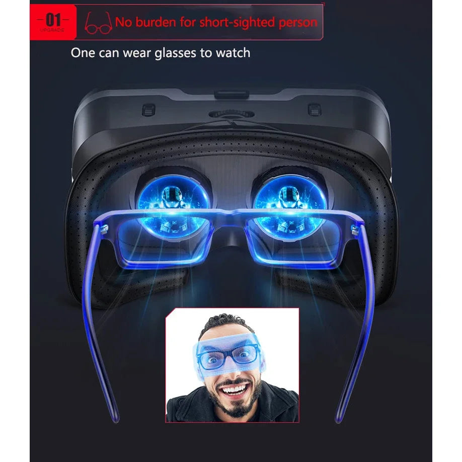 VR Headset for Smartphones | 3D Immersive Smart Glasses with Remote Options Tidesmit