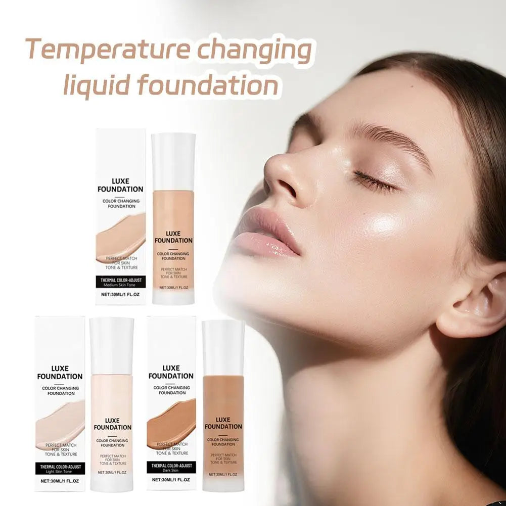 Tidesmit thermal color changing foundation matte oil-control liquid concealer for perfect skin tone matching