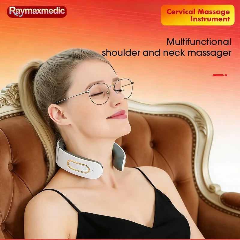Vibration Neck Massager with Heated Pulse Relief - H808 Model Back Massage Instrument Tidesmit