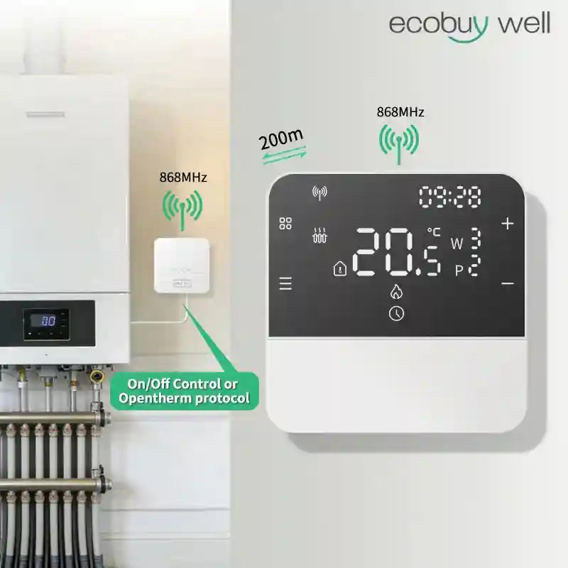 Wireless OpenTherm Smart Thermostat - App-Controlled Room Controller Tidesmit