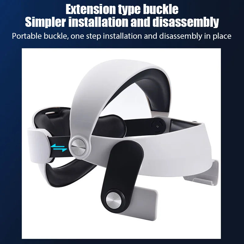 Quest 2 Elite Strap Adjustable Headset Support - Durable White Finish Tidesmit