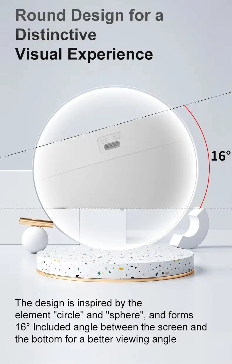 One Click Measure Round Arm Blood Pressure Monitor Automatic Backlight High Accurate Electronic BP Measuring Machine Home