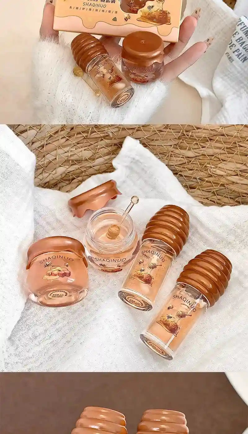 Honey Lip Oil Set – Nourishing Lip Treatment & Hydrating Care Lip Care Tidesmit