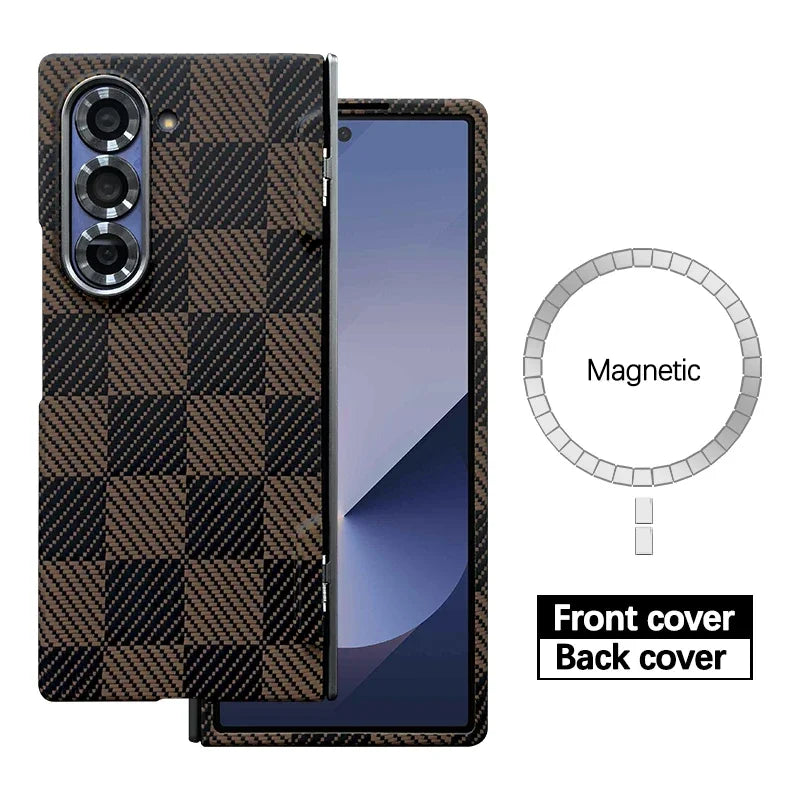 Samsung Galaxy Z Fold 7 Aramid Carbon Fiber Case - Slim Protection Fornt Back 5 Galaxy Z Fold6 Tidesmit