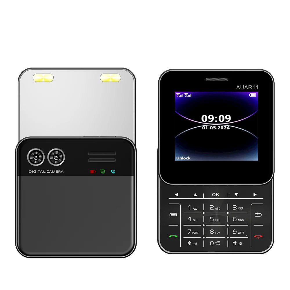 Low Price Sale SERVO AUAR11 2G GSM Rotate Screen Dual SIM Speed Dial Magic Voice Flashlight 2.4" Side Slider Square Cellphones
