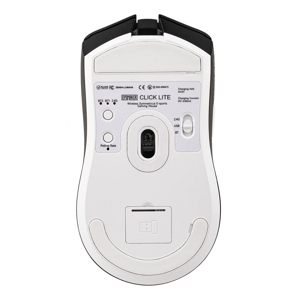 EPOMAKER Click Lite Wired/BT/2.4GHz Wireless Gaming Mouse PAW3311 Sensor 800 to 24000 DPI with 500mAh Battery for PC/Mac/Linux