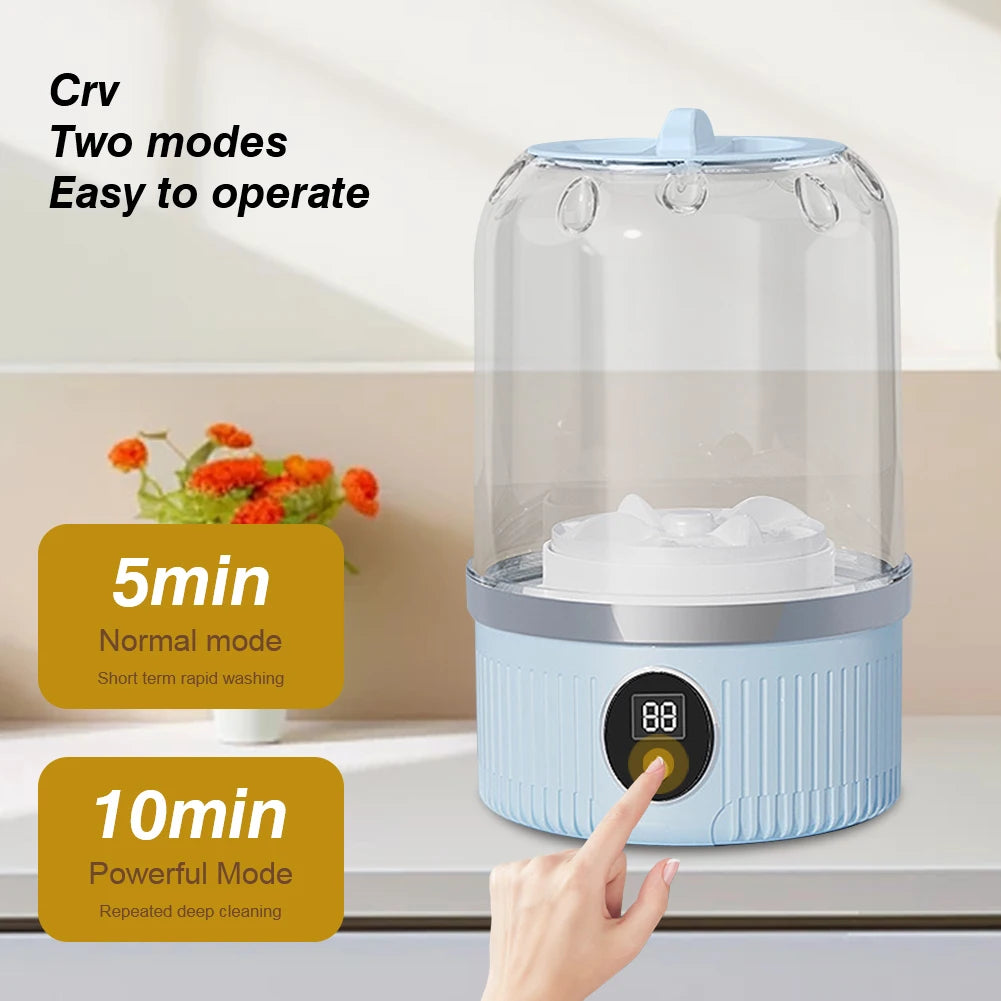Tidesmit wireless portable mini washing machine for underwear and socks in a compact automatic cup design