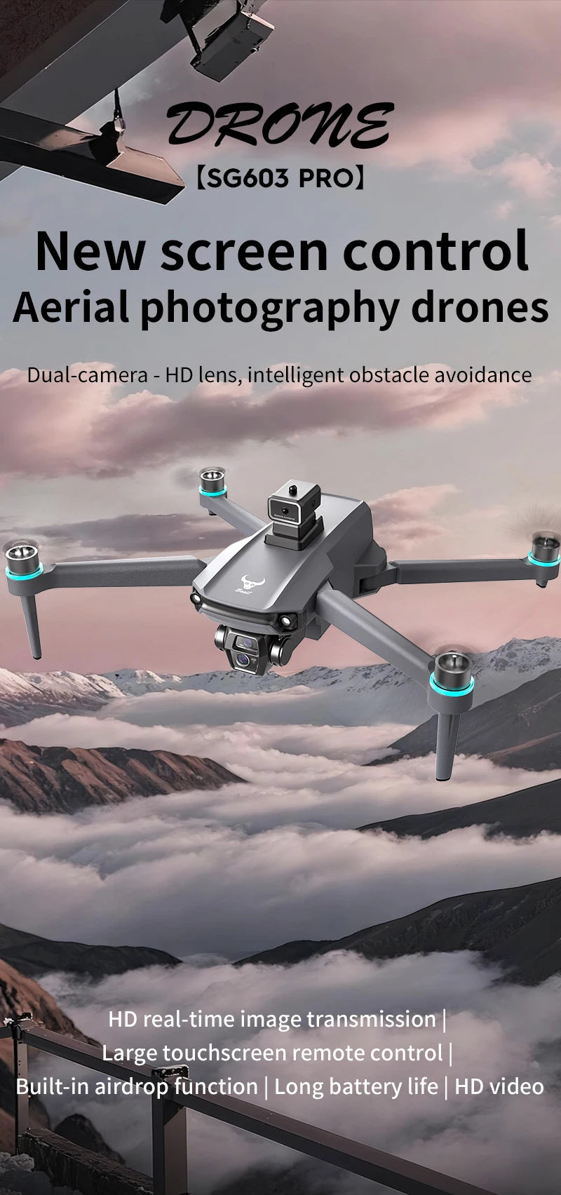 8K GPS Camera Drone with EIS Stabilization and Brushless Motor Tidesmit