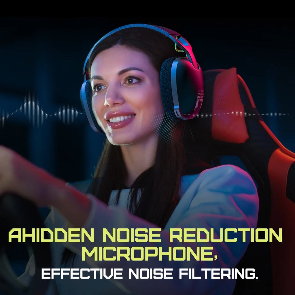 Wireless Gaming Headset with Active Noise Canceling - White Tidesmit Tidesmit