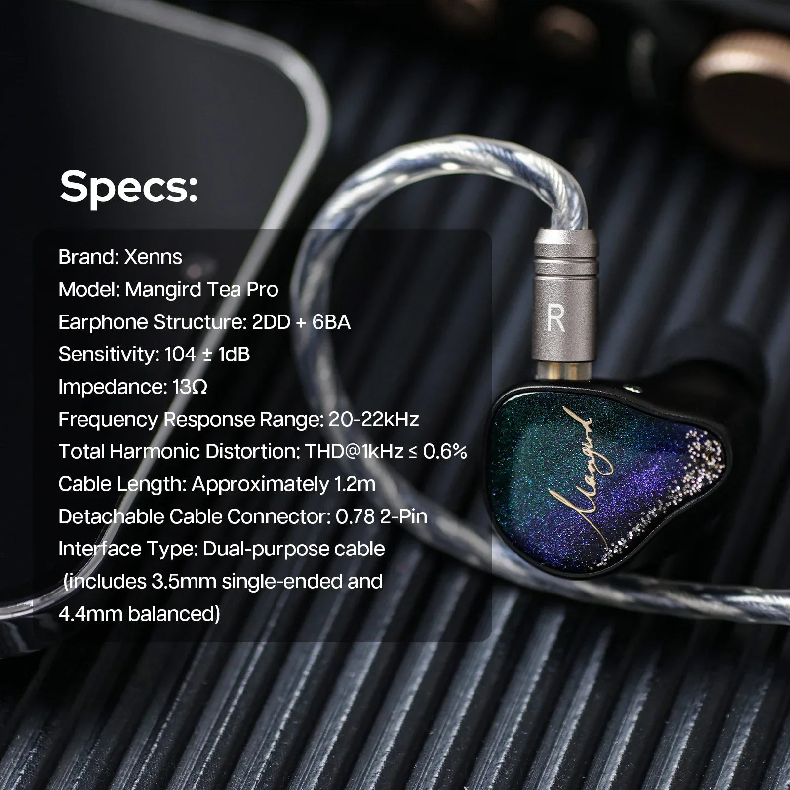Xenns Mangird Tea Pro 8-Driver Hybrid HiFi Wired Earphones | Tidesmit Tidesmit