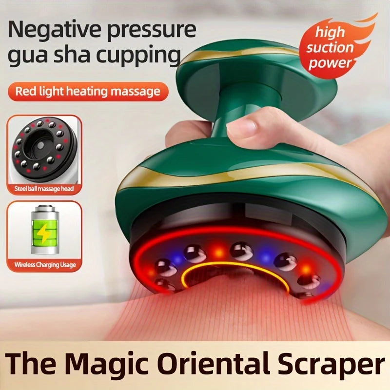 Electric Meridian Massage Brush | Deep Tissue Heat Therapy Tool Back Massage Instrument Tidesmit