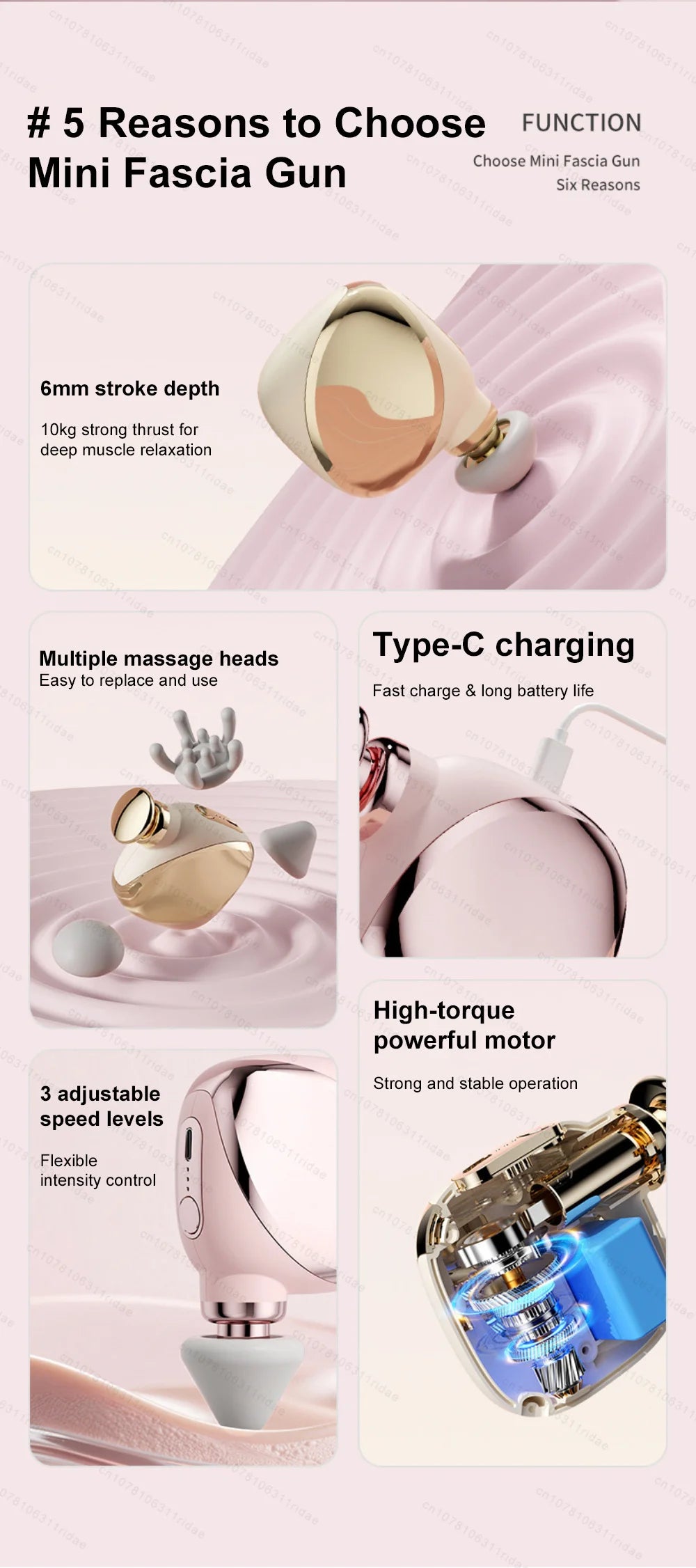 Mini Massage Gun - Portable Deep Tissue Therapy Device by Tidesmit Relaxation Treatment Tidesmit