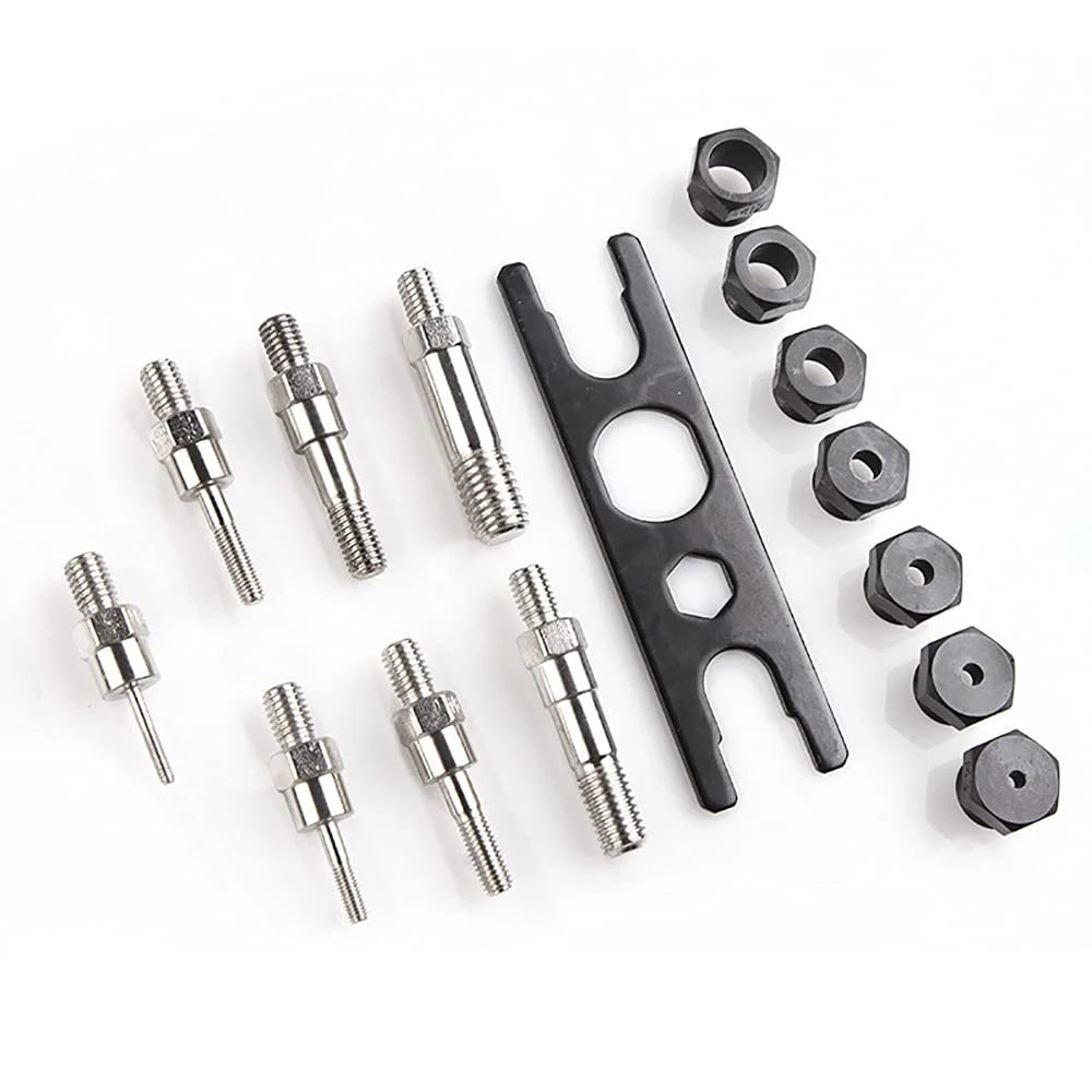 Podofo Heavy Duty Rivet Nut Gun Kit 110pcs Hand Riveting Tool 7 Sizes M3 M4 M5 M6 M8 M10 M12 with Rivet Nuts for Car Repair