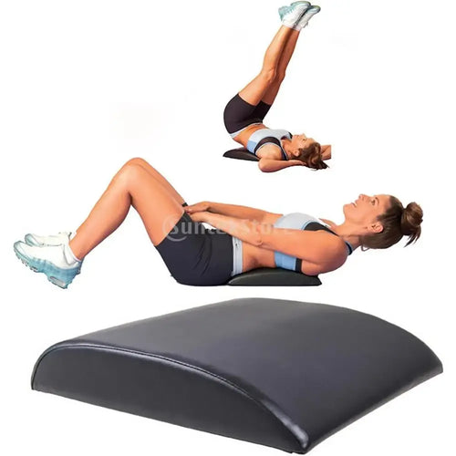 Abdominal sit up training mat back support cushion for smart yoga workout routines, studio view.