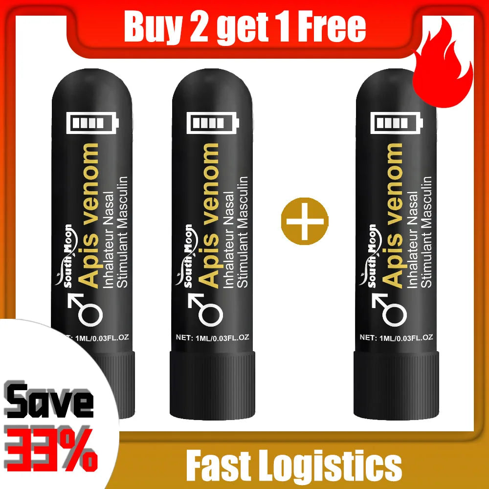 Tidesmit Apis Venom nasal sniffing stick for men: daily masculine nutrition and comfort inhalation aid for energy.