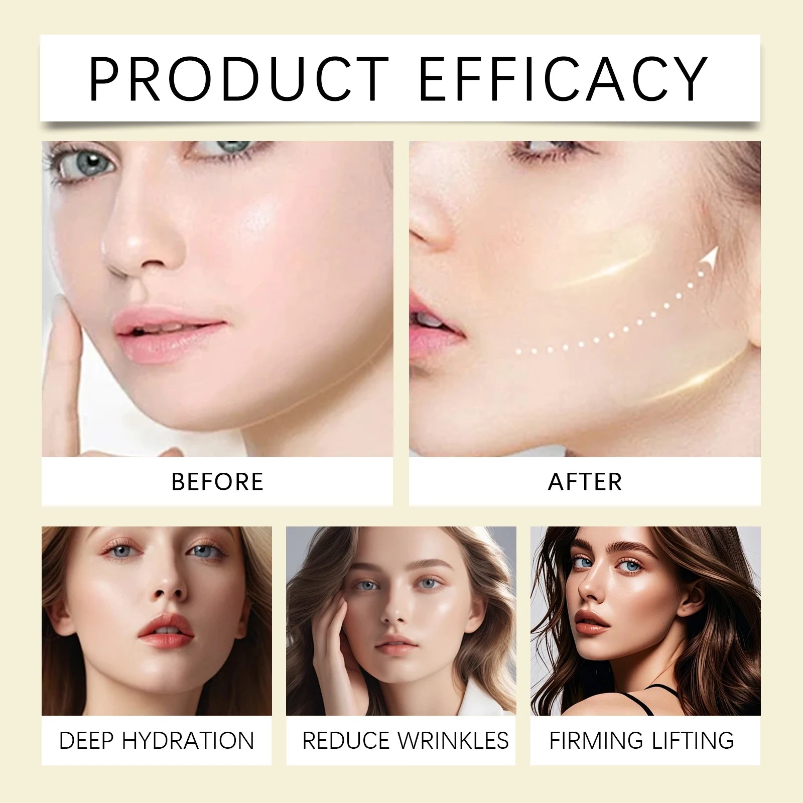 Tidesmit 24k Gold Collagen Chin Lifting Mask for V-shape face contouring and neck tightening detail view