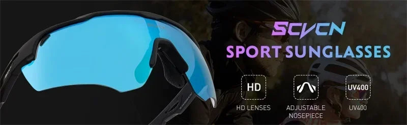2024 SCVCN Cycling Sunglasses Fashion Polarized MTB Glasses Bicycle UV400 Cycle Eyewear Photochromic Bike Goggles for Men Women