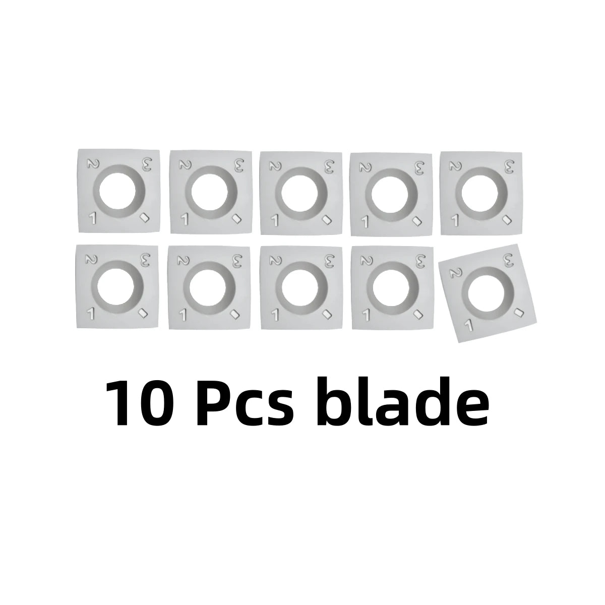 Carbide dowel maker blades set of 10, small square cutting plates