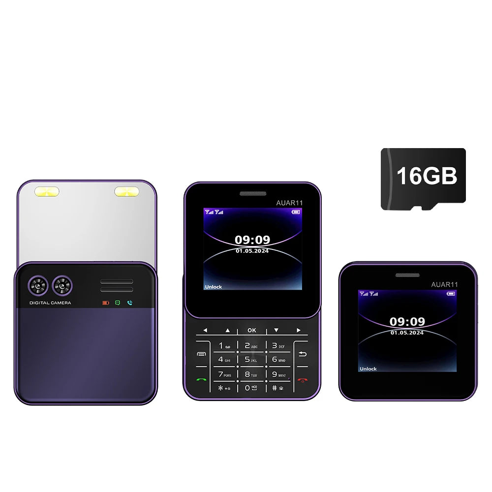 SERVO AUAR11 Rotating Screen Mobile Phone 2G GSM Dual SIM Blacklist Magic Voice FM Radio Speed Dial Torch Mini Sliding Cellphone