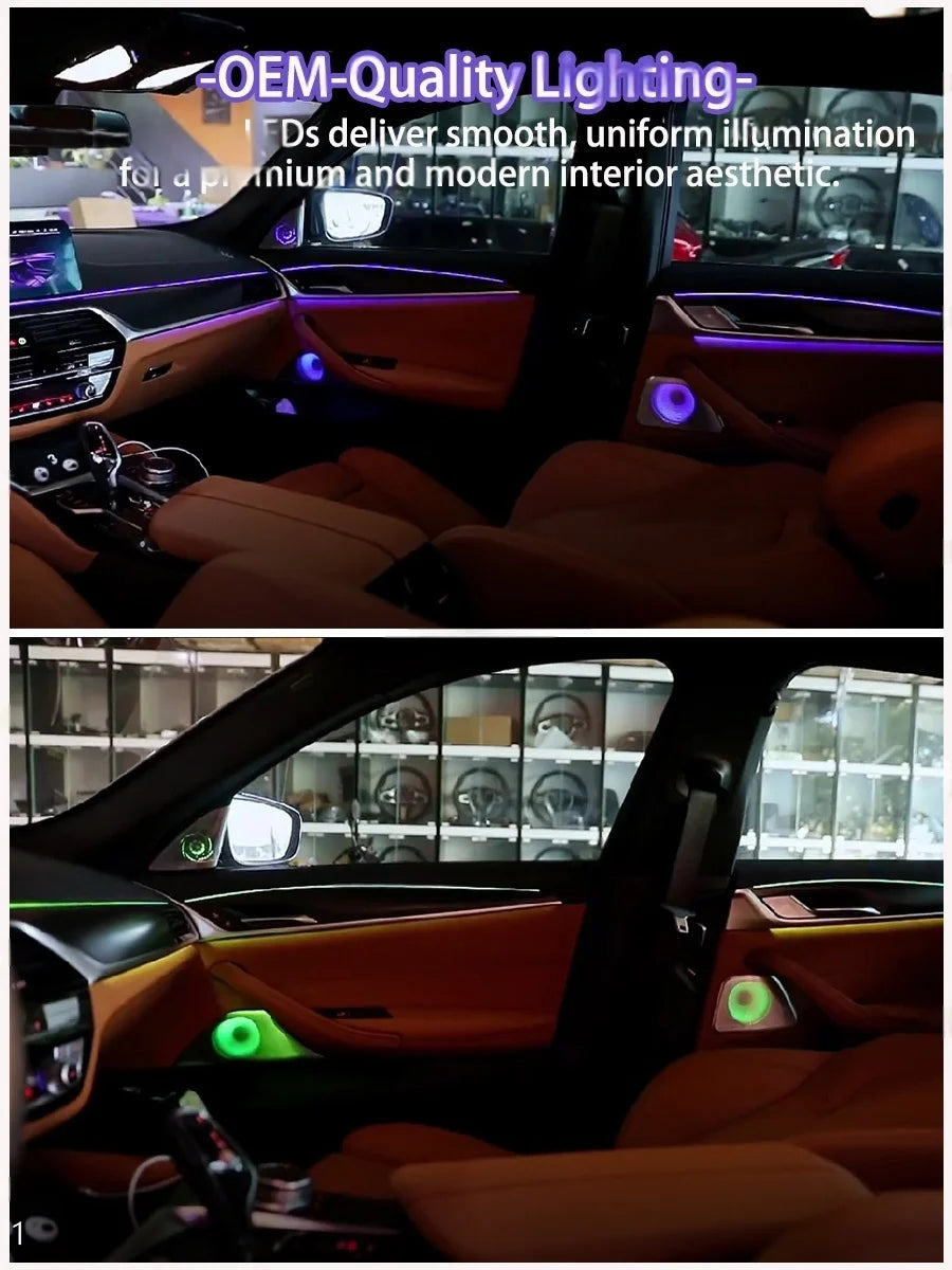 RGB color streamer For BMW 5 Series G30 G31 G30 2017-2023 OEM Design Ambient Light Interior Lighting Upgrade Precise Fit