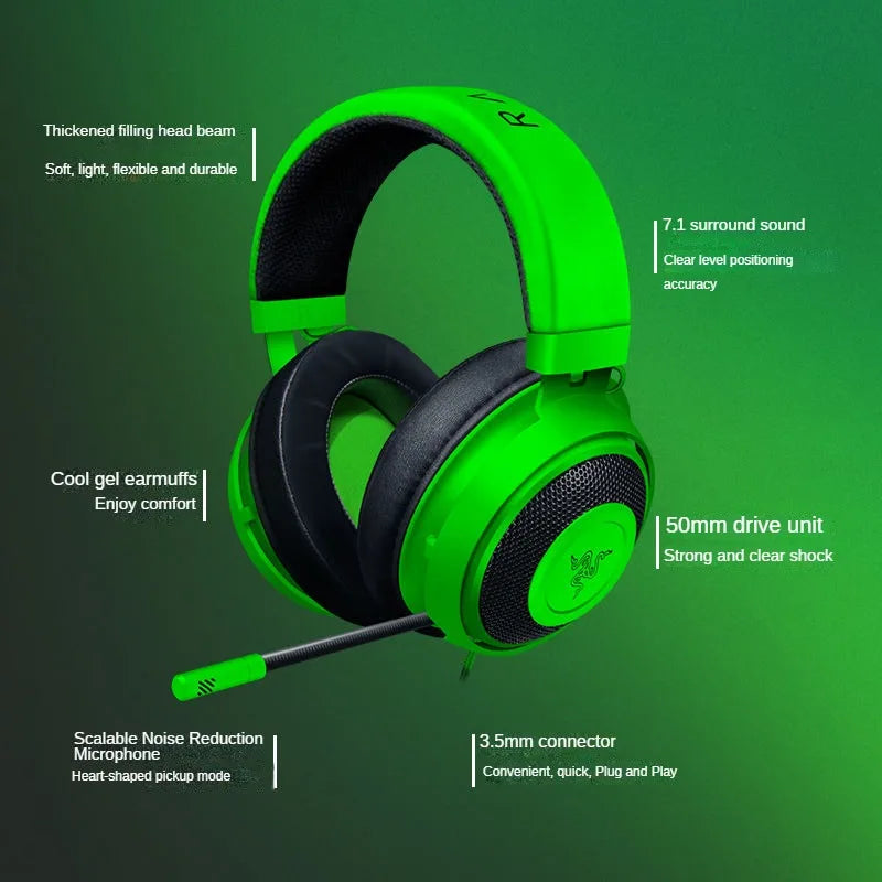 Tidesmit Wired Gaming Headset with Mic - Low Latency Over-Ear Comfort Tidesmit