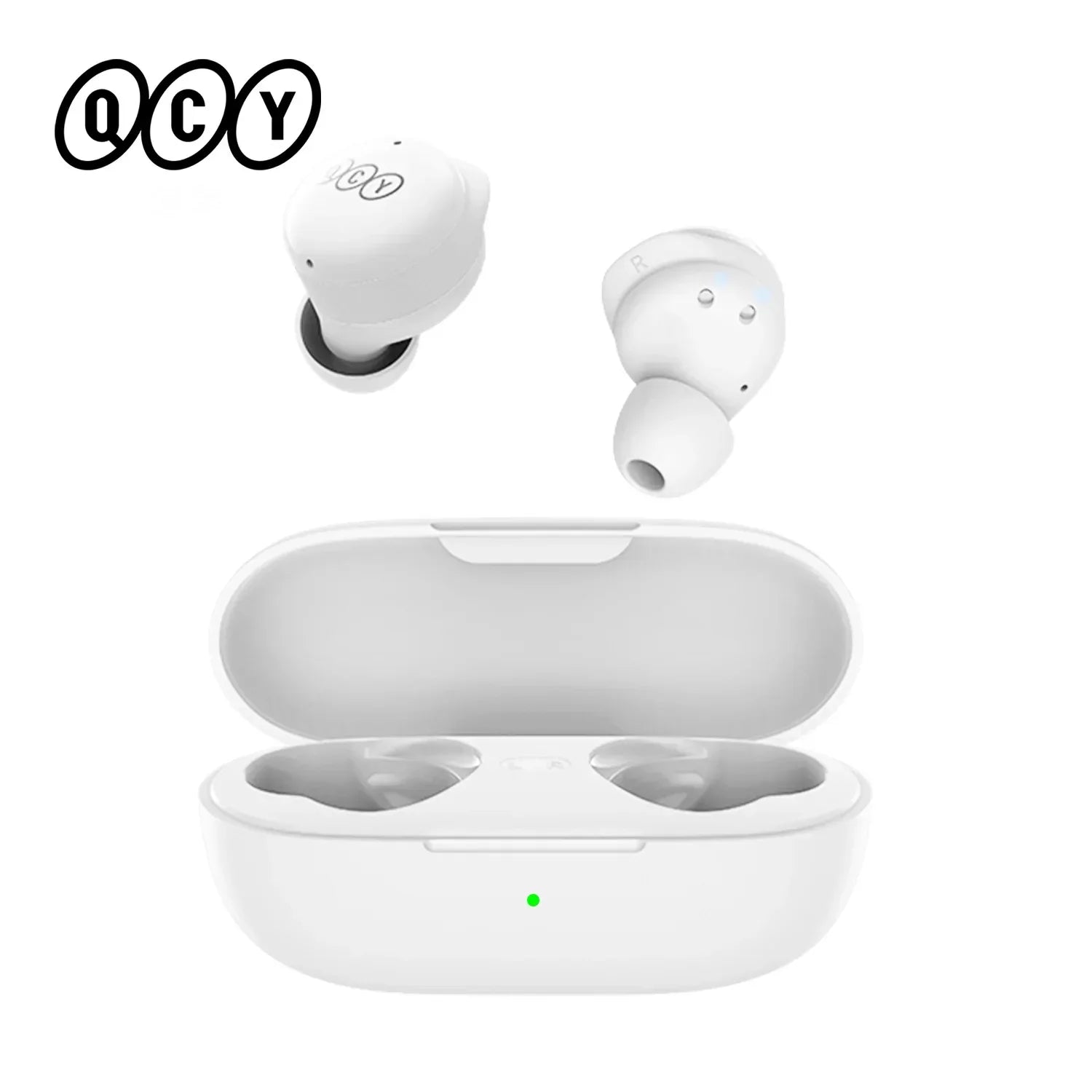 Tidesmit Wireless Earbuds Bluetooth 5.3 TWS Headphones 26H Playtime QCY T17 WHITE Tidesmit