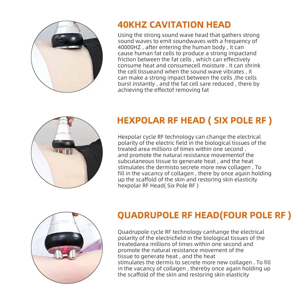 40K Ultrasonic Cavitation Machine for Body Sculpting and Muscle Relief Body Shaping Massage Equipment Tidesmit