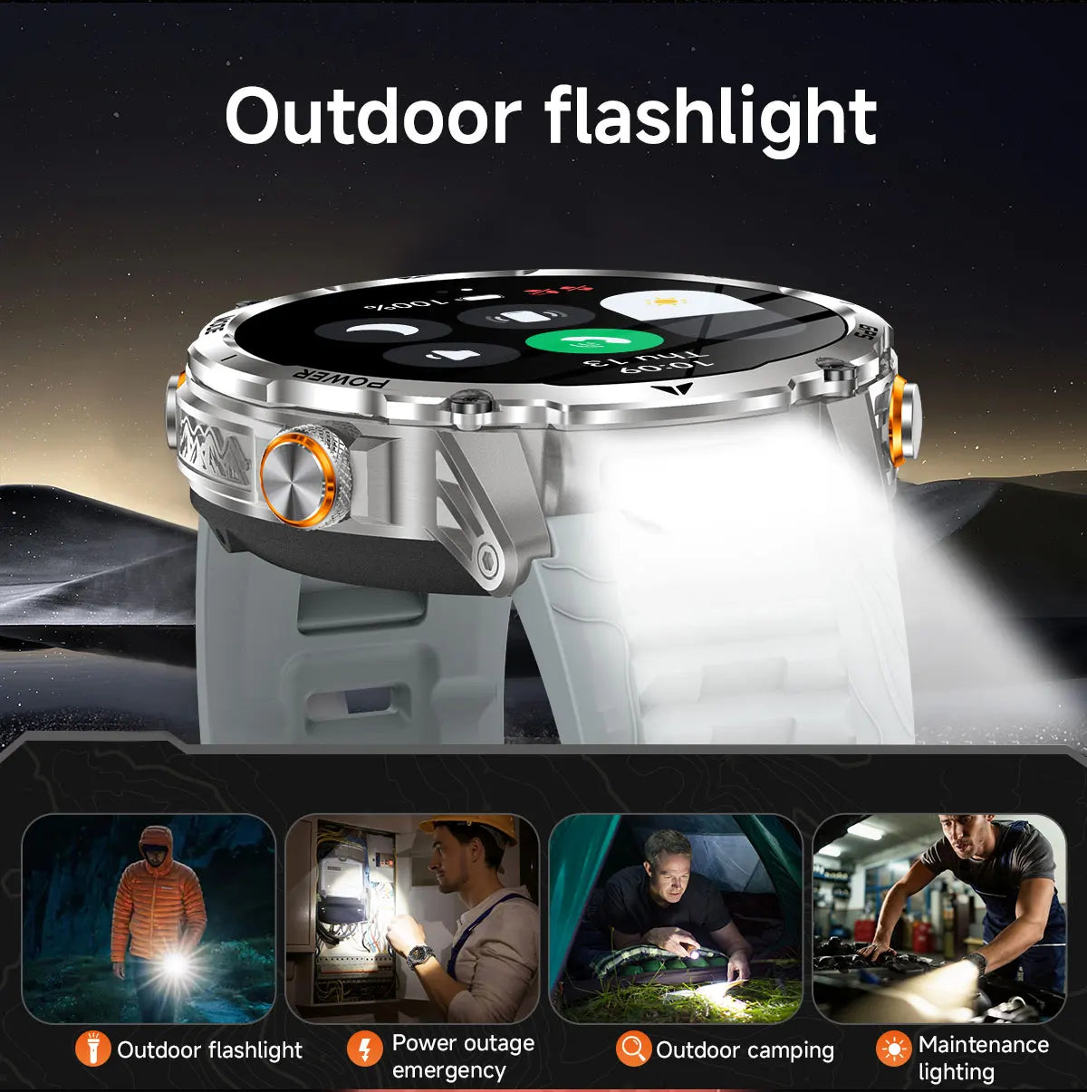 New T-Rex3 Ultra Smartwatch 1100mAh Battery GPS Compass IP69K Waterproof Outdoor Sports Tracker Military Grade Watch