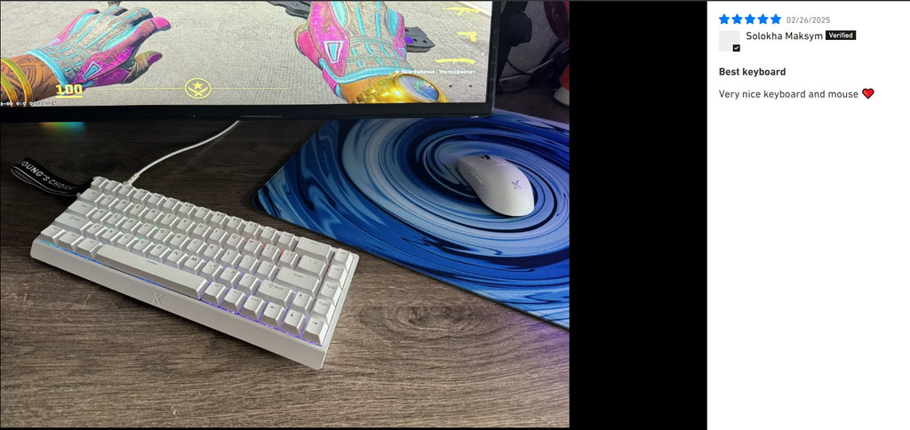 MCHOSE ACE68 Magnetic Keyboard Wired Mechanical Gaming 0.01mm RapidTrigg 8000Hz SOCD/Rs 0.125ms 128K Sampling Rate for Logitech