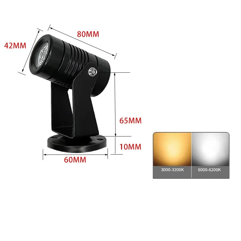 Waterproof Dimmable Outdoor LED Garden Lighting Spike Lawn Lamp Path Spotlights 5W 7W 10W 15W AC220V DC12V 24V for Garden