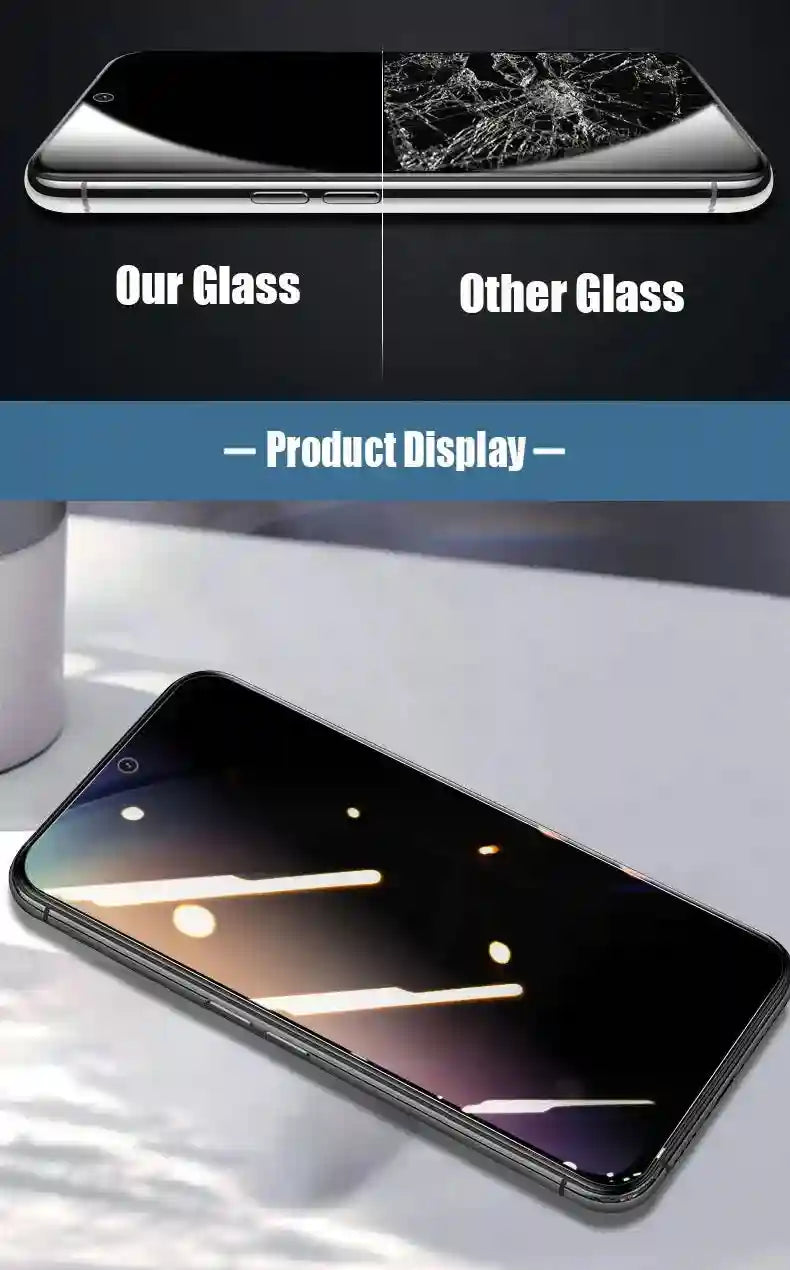 Privacy Screen Protector for Samsung Galaxy - 9H Tempered Glass 2-Pack AE Tidesmit