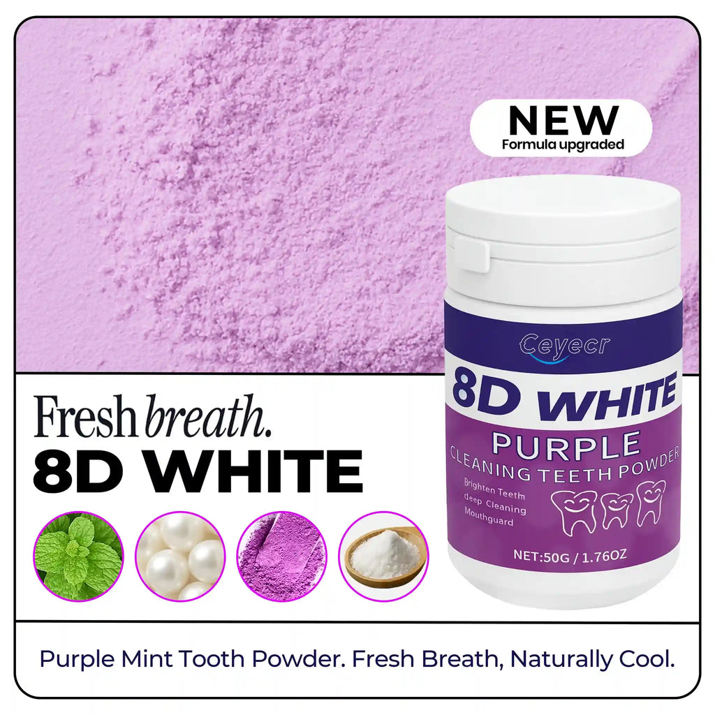 Tidesmit 8D teeth whitening powder 50g for deep cleaning and fresh breath dental care