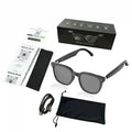 AI Intelligent Translation Glasses with Real-Time Spatial Audio Tech Black Grey Tidesmit