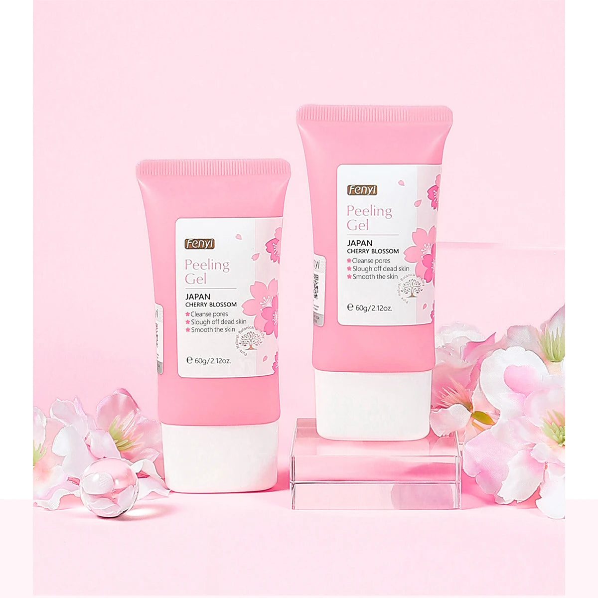 Cherry Blossom Exfoliating Gel - Deep Cleaning & Hydrating Formula 60g Scrubs Treatments Tidesmit