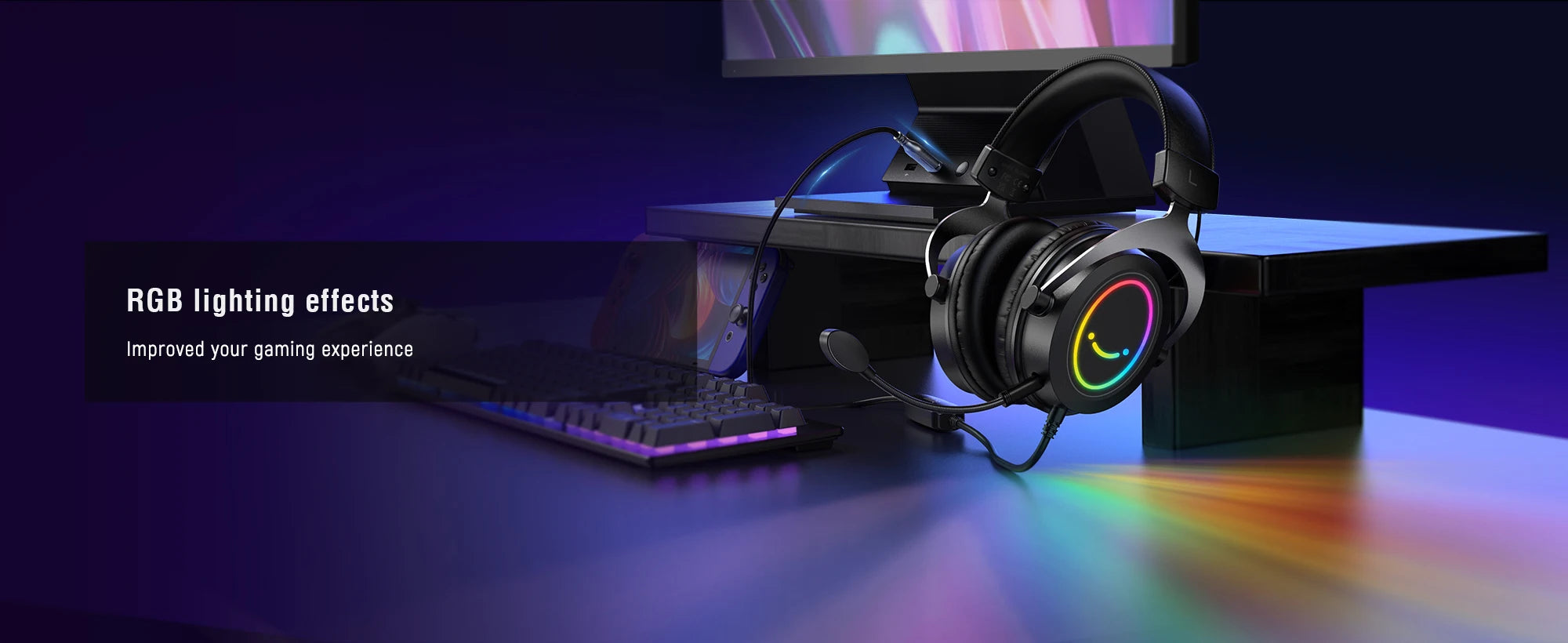 H3 Gaming Headset with Detachable Mic and Stereo RGB Sound Tidesmit