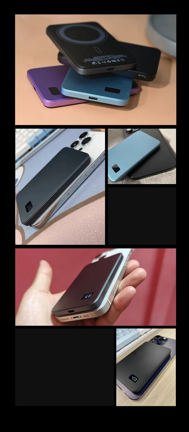 Magnetic Power Bank 10000mAh Qi2 Wireless Portable Charger - Tidesmit Tidesmit